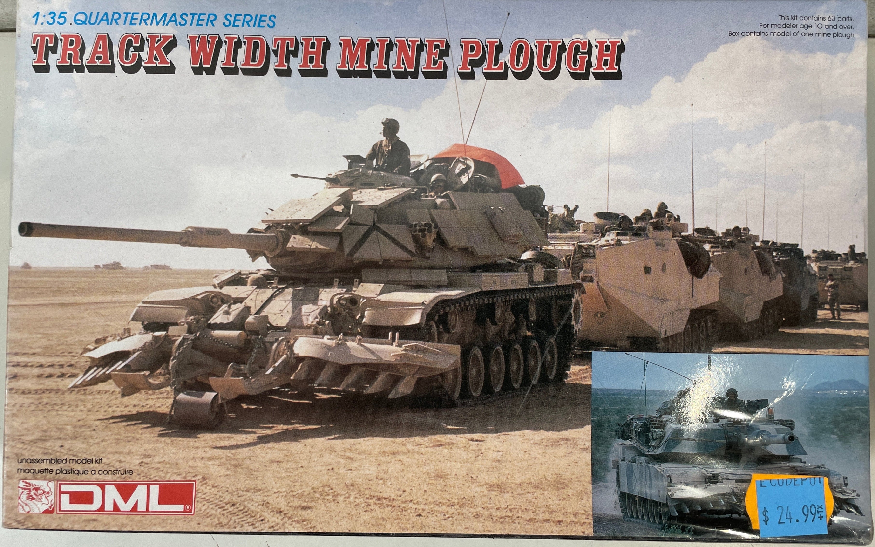 Char de déminage à chenilles à l'échelle 1:35 – Série Quartermaster DML