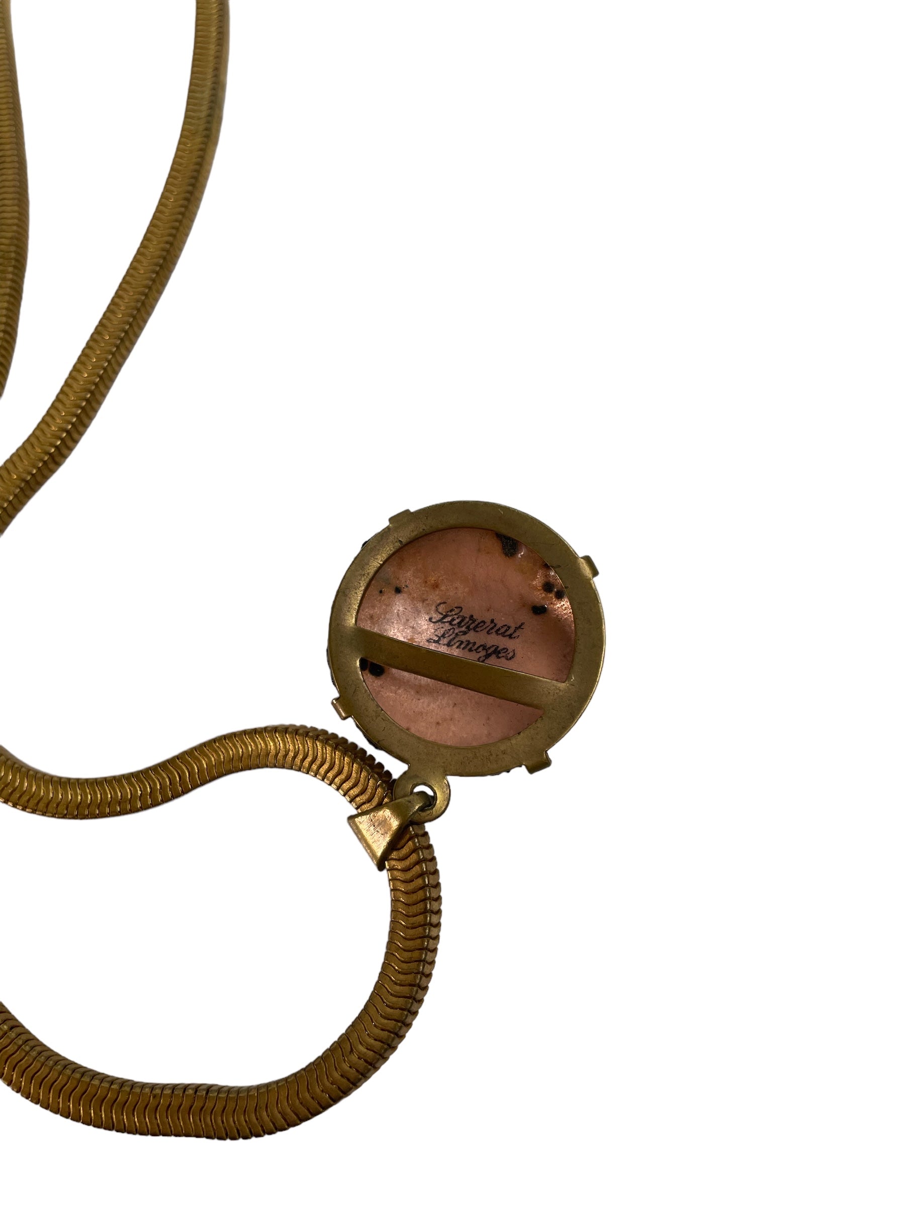 Vintage Enamel Limoges Necklace
