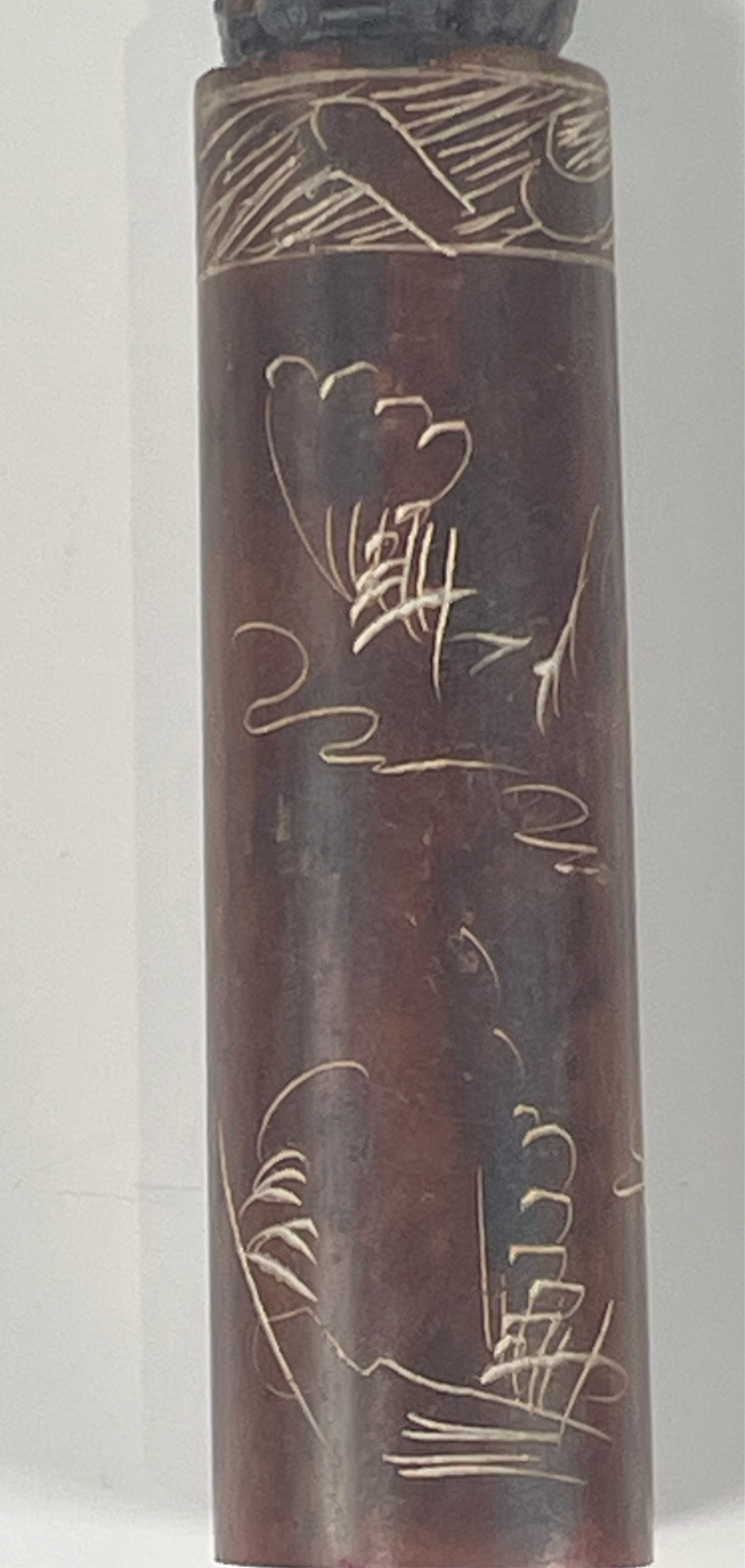 Antique Carved Stone Seal Chinese Signature Chop 19th Century Dragon Stamp