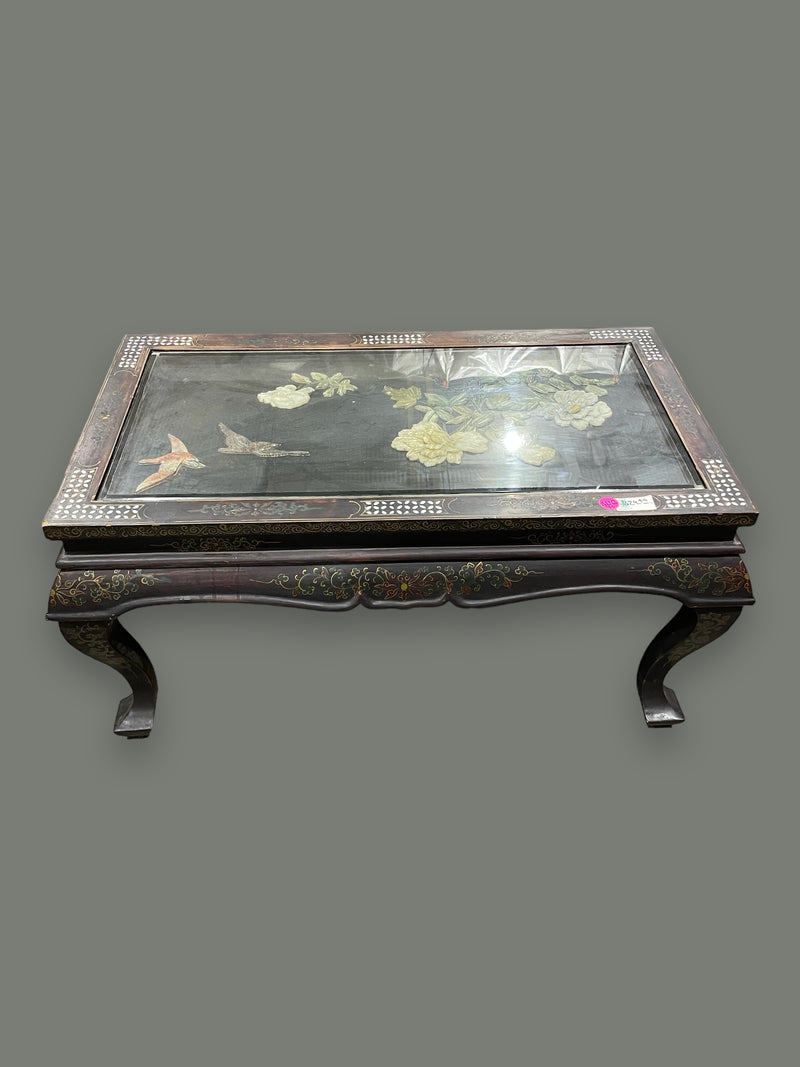 Vintage Coffee Table with Mother of Pearl Inlay