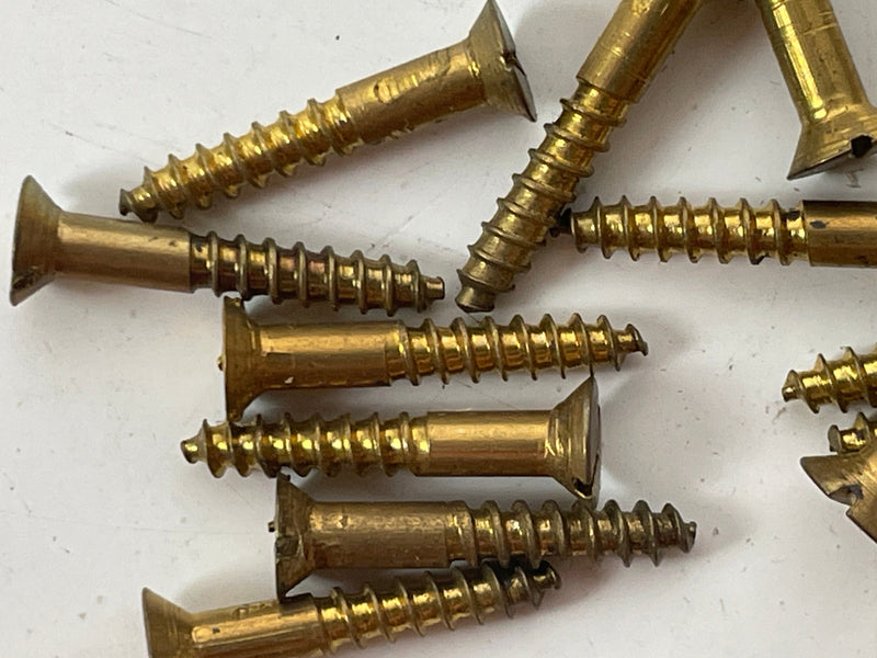 Vintage Dominion, Flat Head Brass Screws. 3/4 - 4