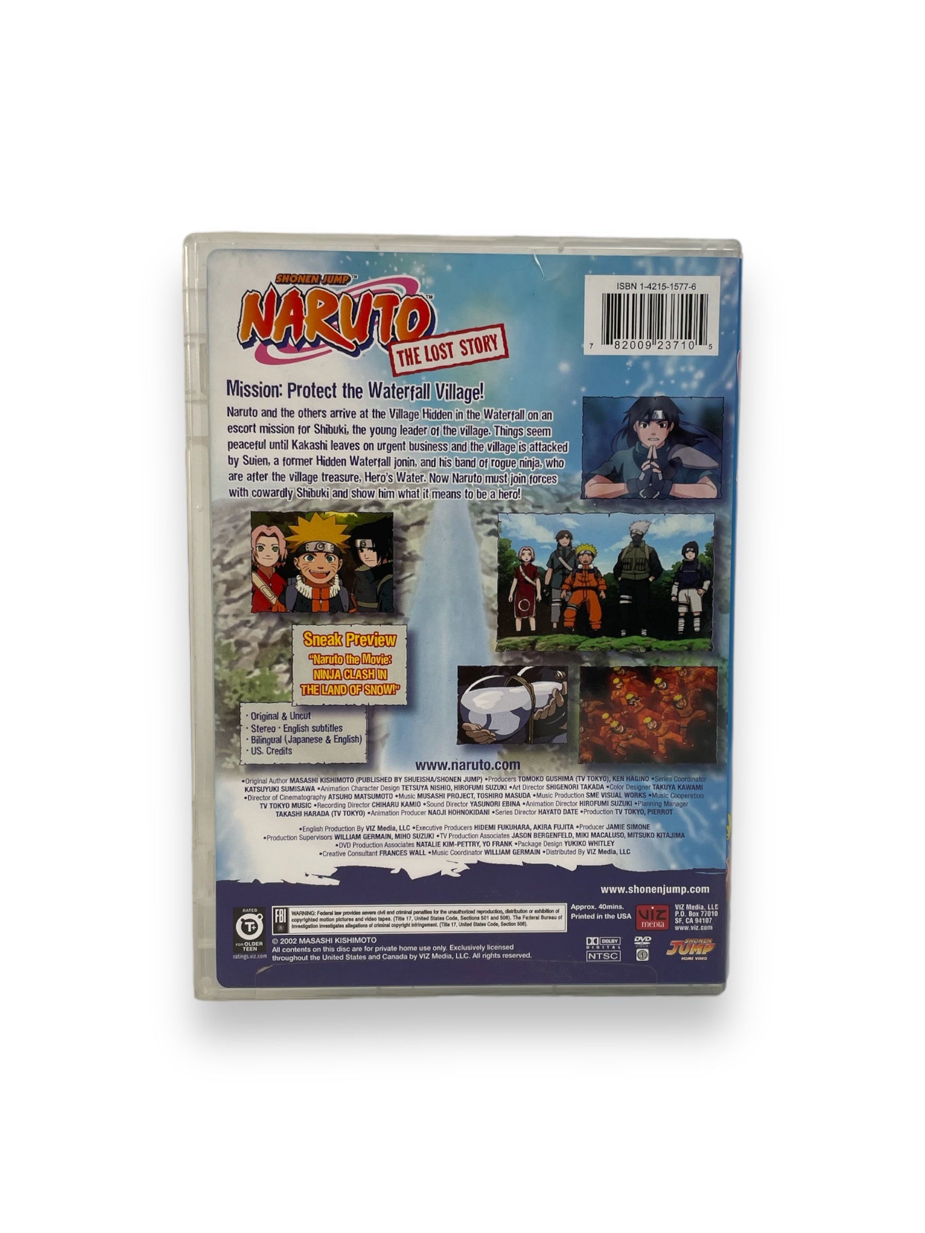Naruto: The Lost Story: Mission: Protect The Waterfall Village DVD