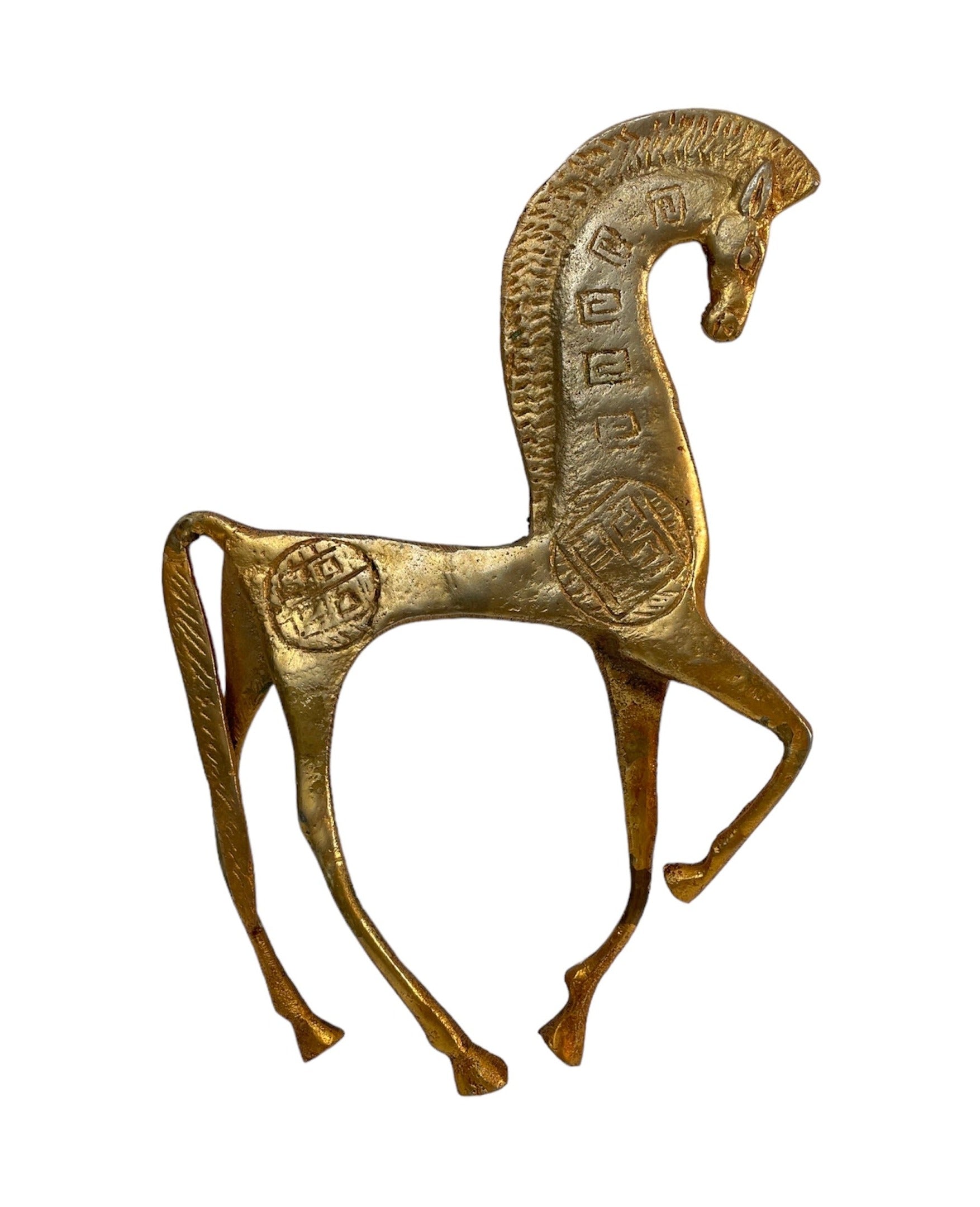 Mid-Century Modern Frederick Weinberg cheval en laiton