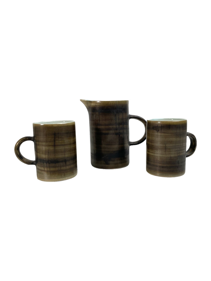 Vintage Cinque Ports Brown Ceramic Set