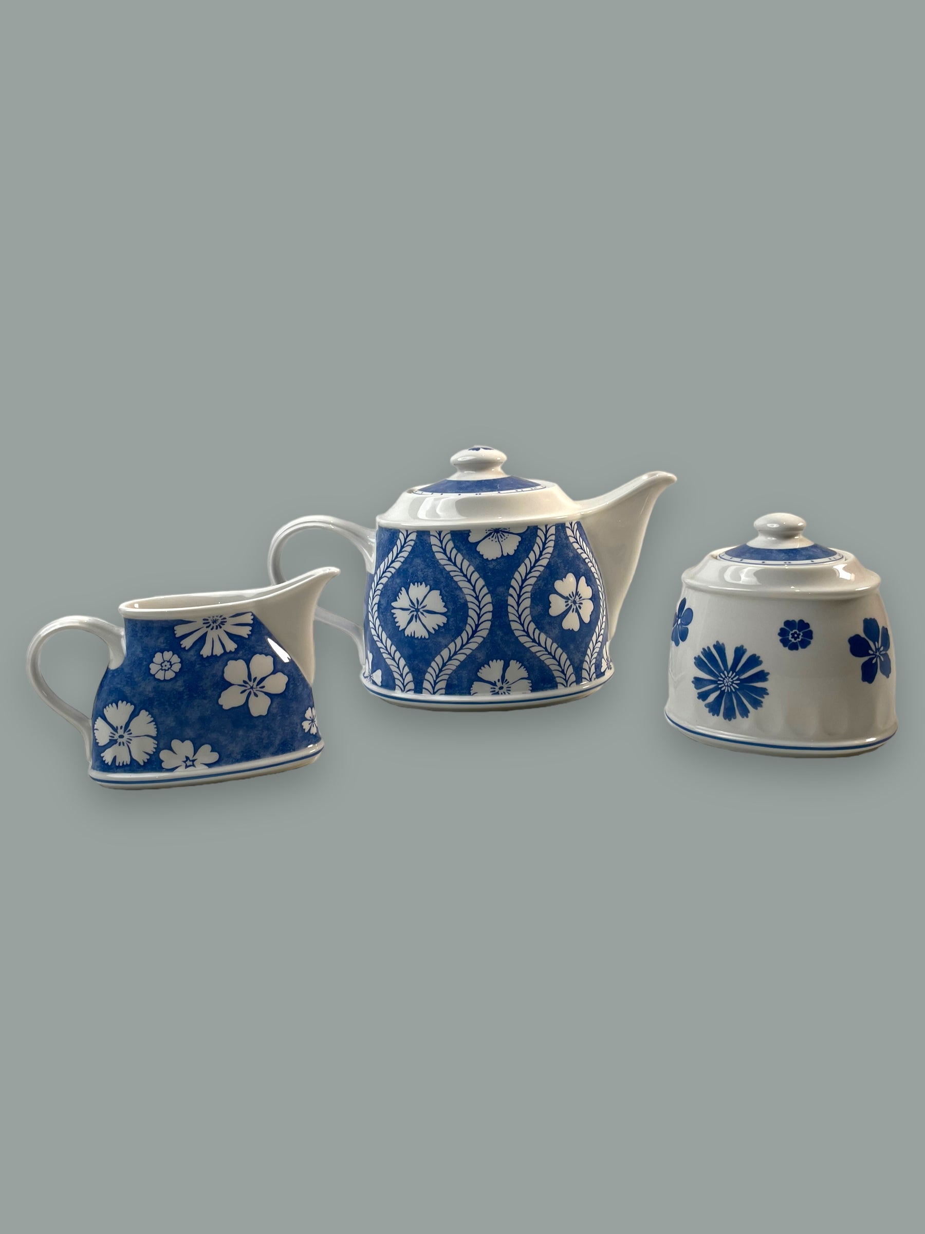 Villeroy and Boch Ceramic Teapot, Milk Jug, and Sugar Bowl set