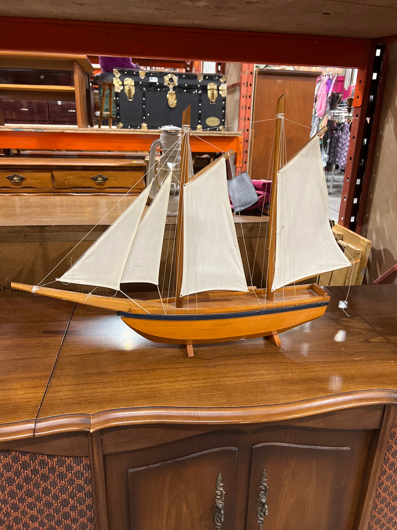 Beautiful miniature sailboat