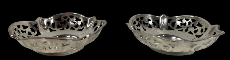 Pair of nuts & Mints Candy Dishes Bowls. Sterling Silver .925