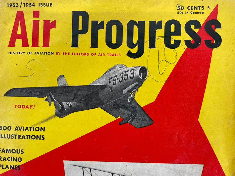 1953-1954 AIR PROGRESS MAGAZINE - TODAY & TOMORROW FRONT COVER - E 7096