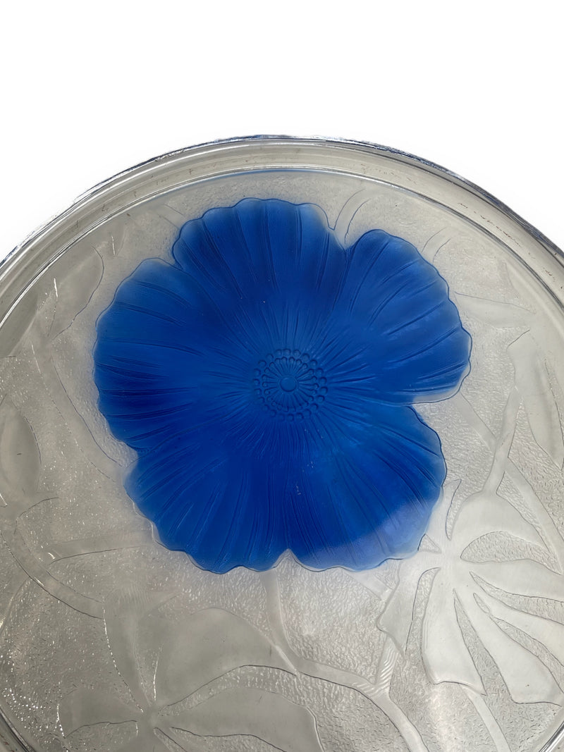 Plat Vintage KIG Indonesia Hibiscus en Bleue