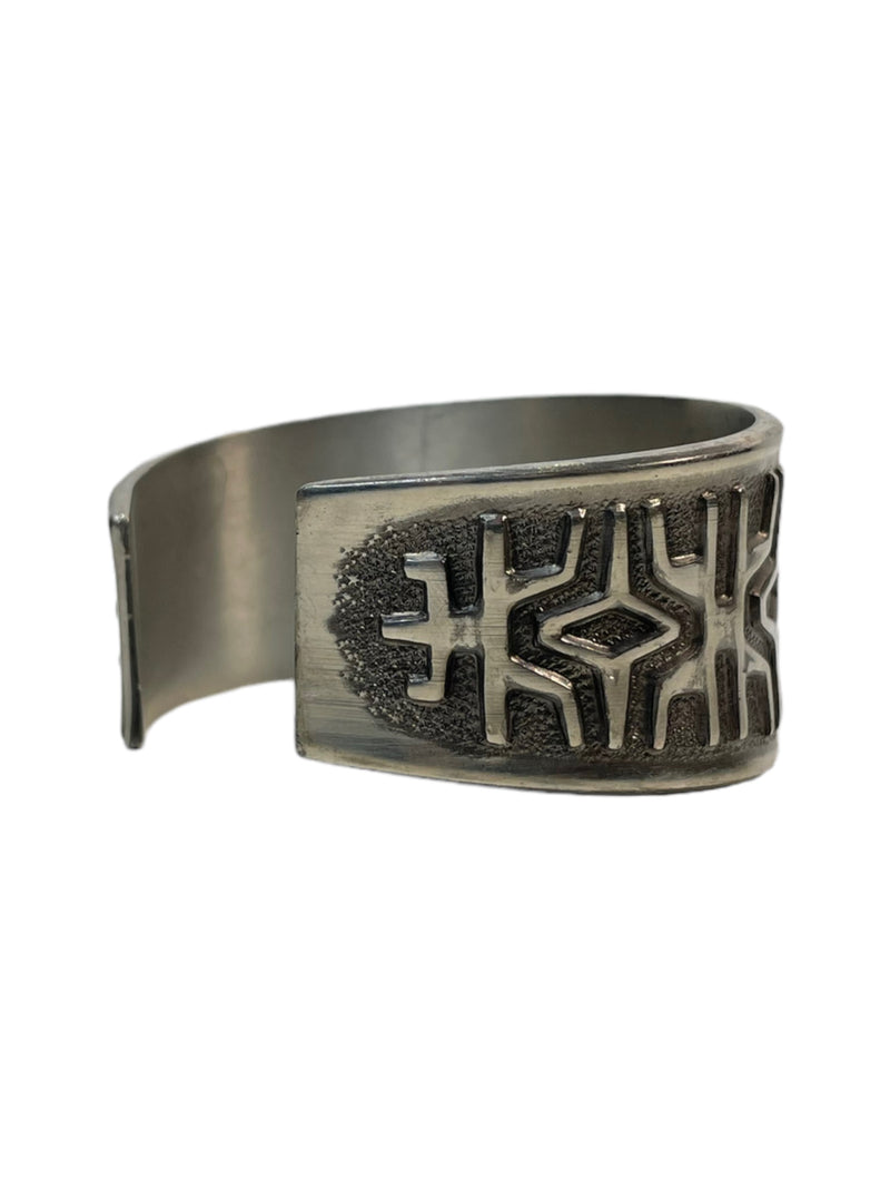 Vintage Brodrene Mylius Pewter Cuff Bracelet