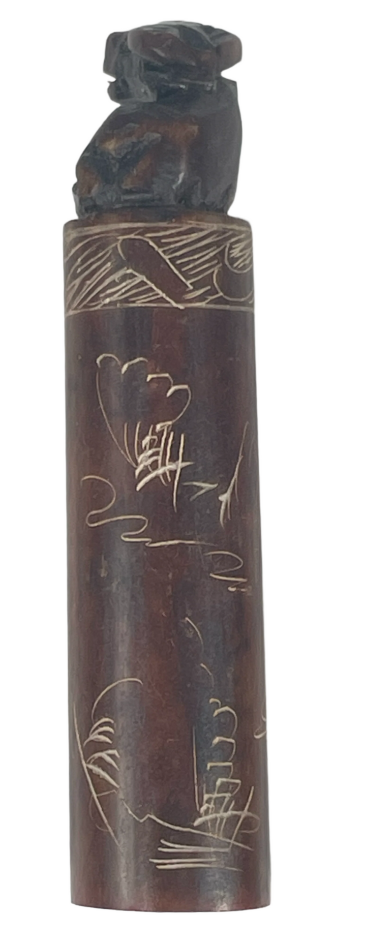 Sceau en pierre sculpté antique, signature chinoise Chop, tampon dragon du XIXe siècle