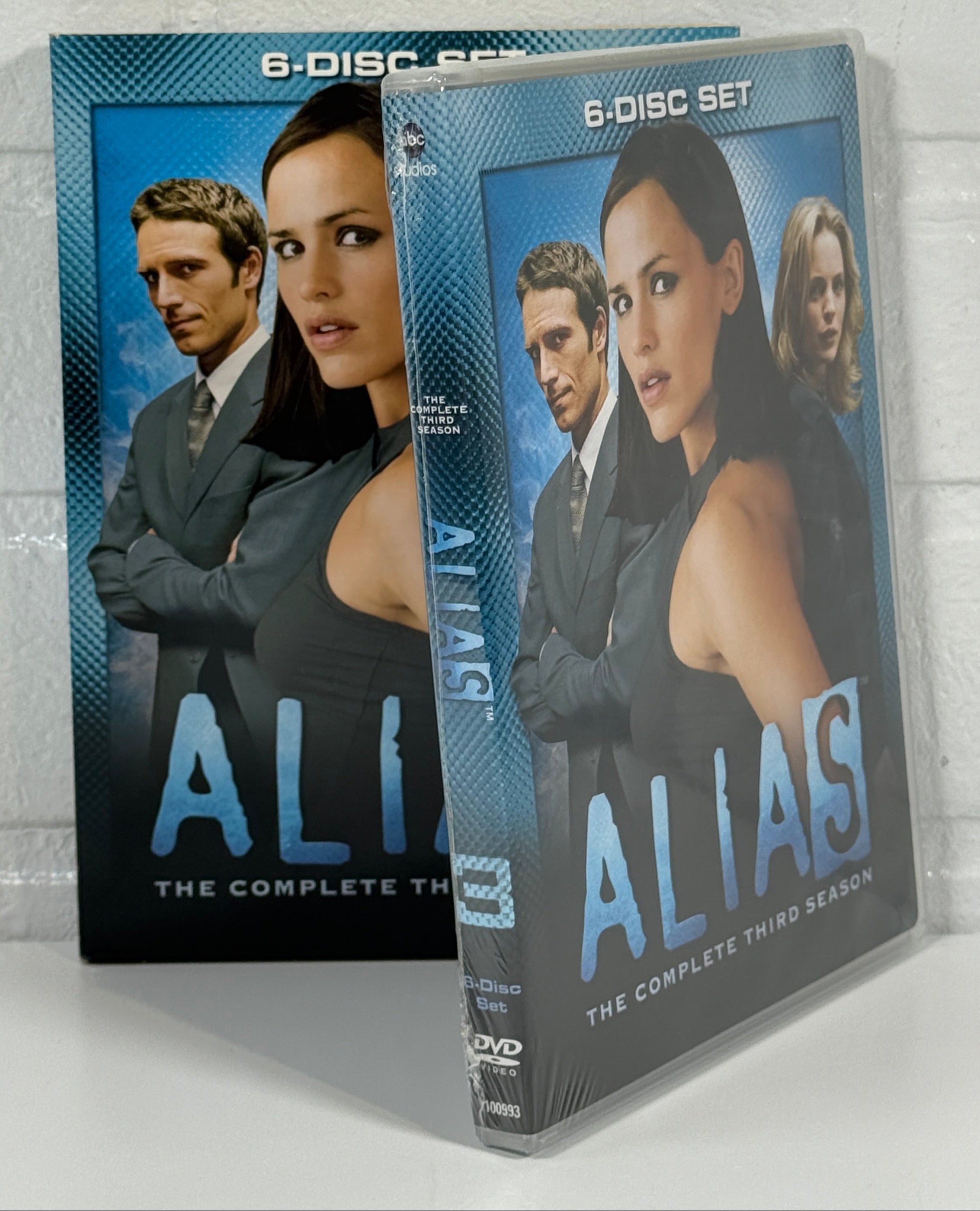DVD box set of 'Alias' on a light gray background