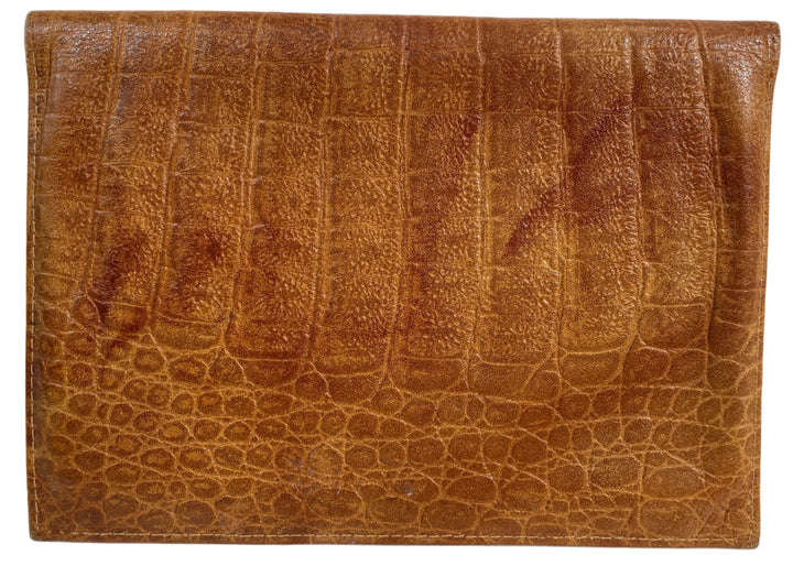 Étui vintage en peau d'alligator pour passeport