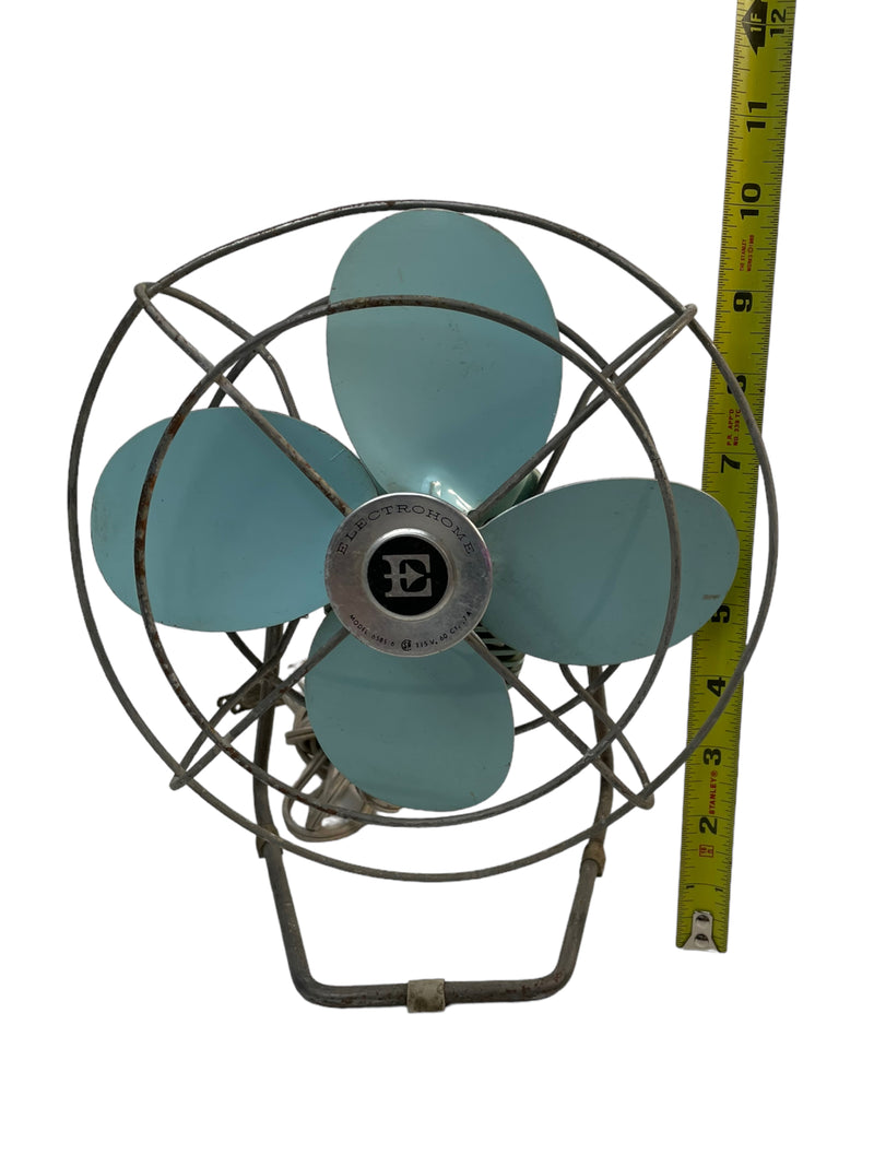 Vintage Blue Electrohome Metal Fan