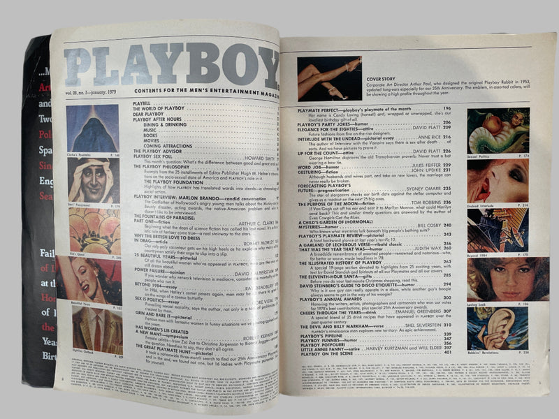 1979 January Playboy Magazine 25th Anniversary Issue - Centerfold/Inserts