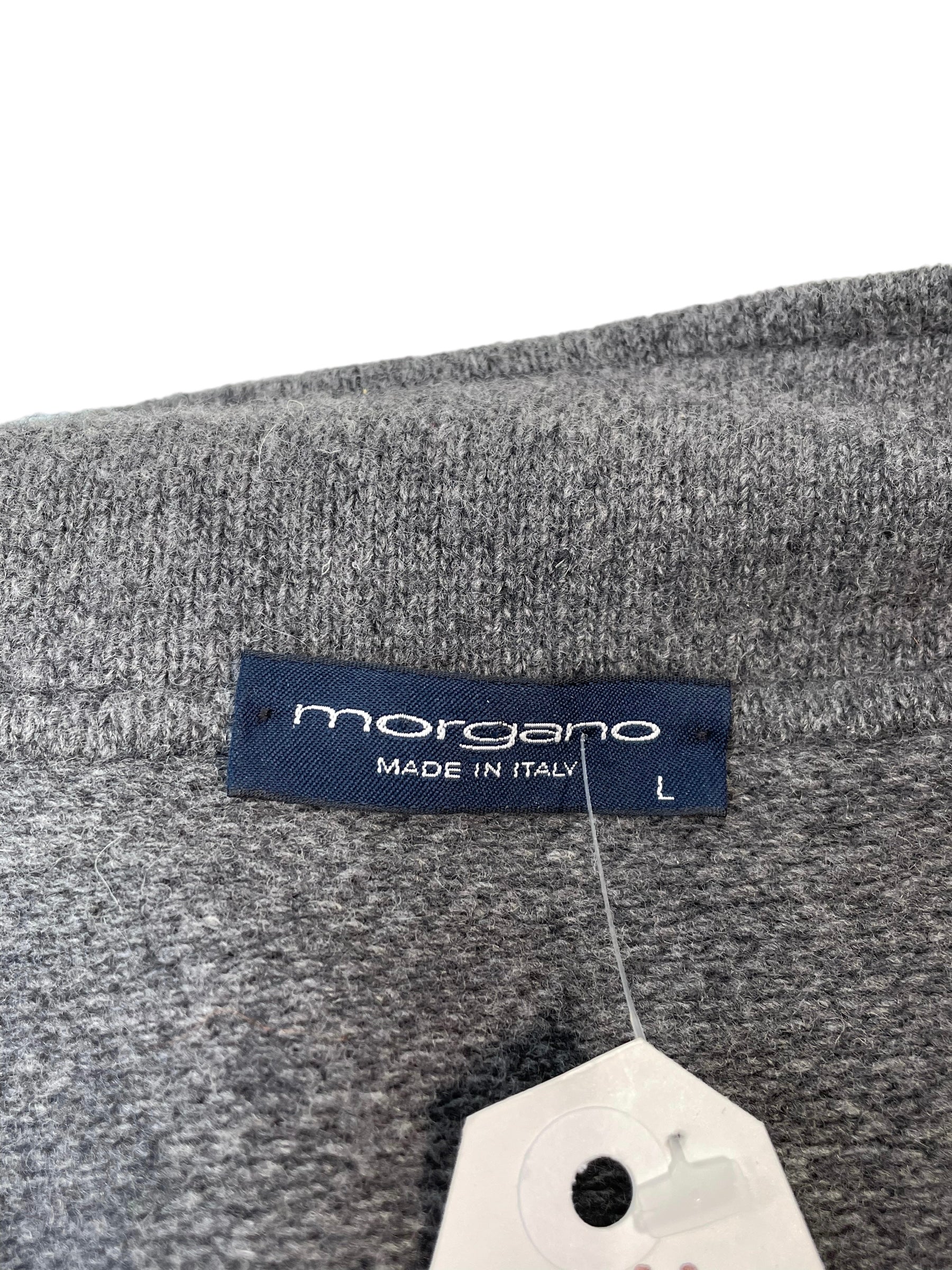  Manteau Long en Laine Grise Morgano, fabriqué en Italie