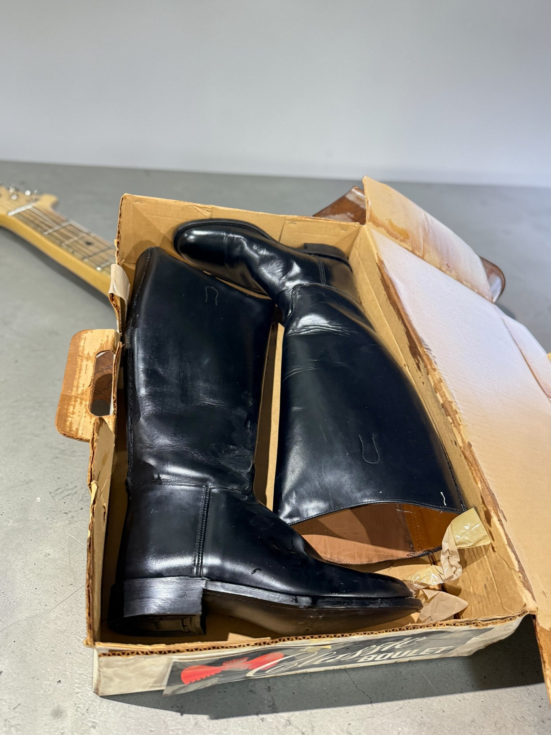 Bottes d'équitation anglaises Boulet « Classic » vintage - Pointure homme 8E - Neuves, jamais portées, avec boîte