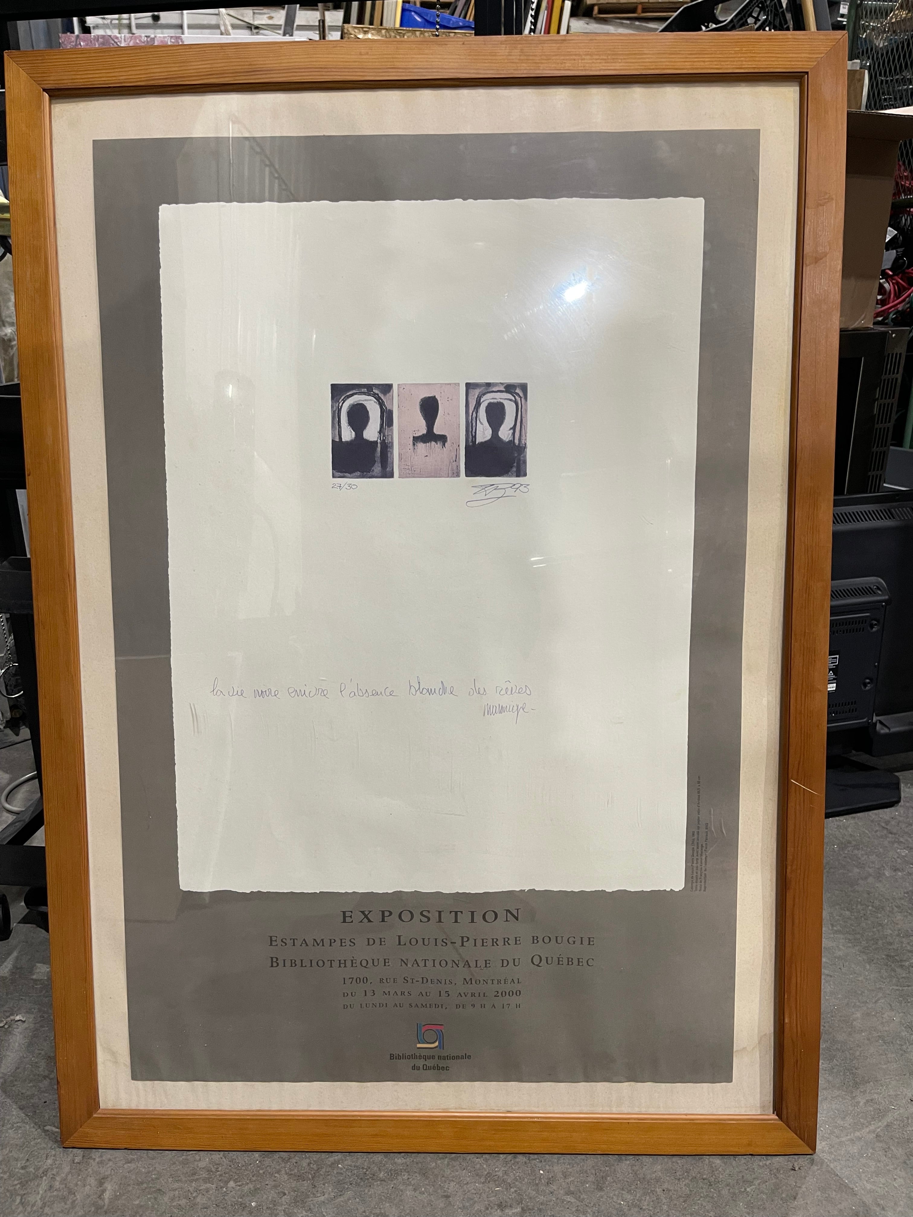 Louis-Pierre Bougie Signed Print (27/30) – Framed Québec Fine Art, 1993