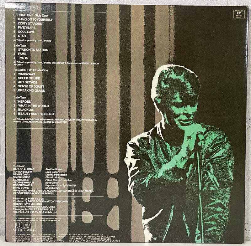 David Bowie - Stage Original RCA Victor CPL2-2913 2xLP Record 1978