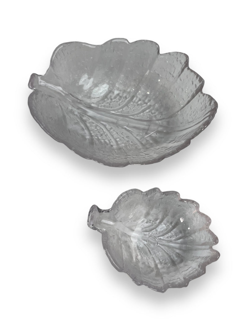 Set of two Eden Leaf-shaped Preforms Bowls by Lars Hellsten from Sweden