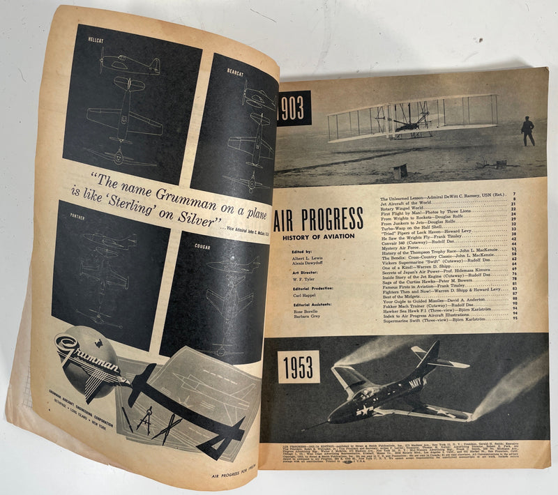 1953-1954 AIR PROGRESS MAGAZINE - TODAY & TOMORROW FRONT COVER - E 7096