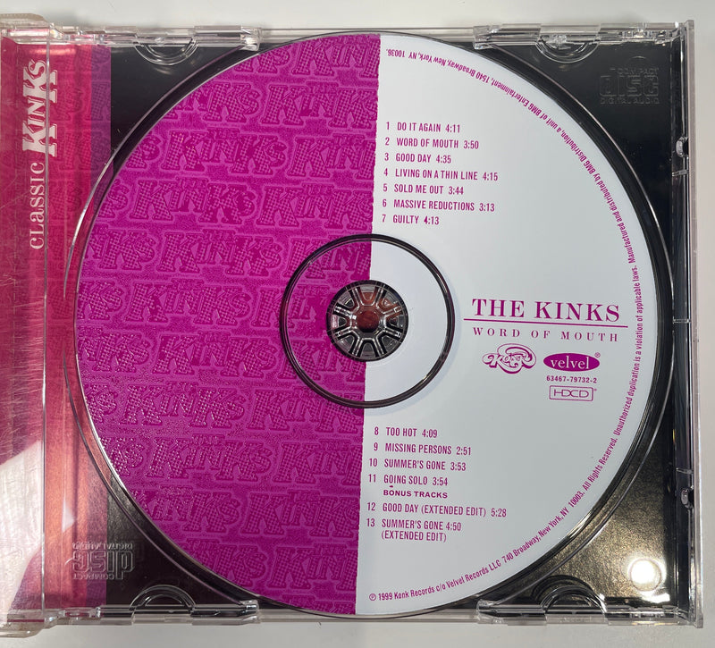 Kinks – Word Of Mouth [Near Mint Condition] (Konk / Velvel,