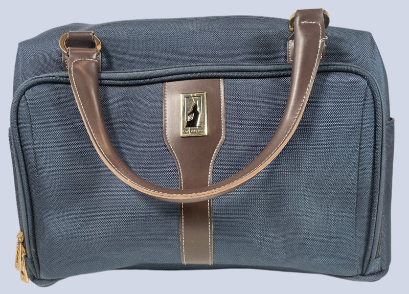 London Fog, Sac de cabine de luxe Westminster 17 pouces, bleu marine