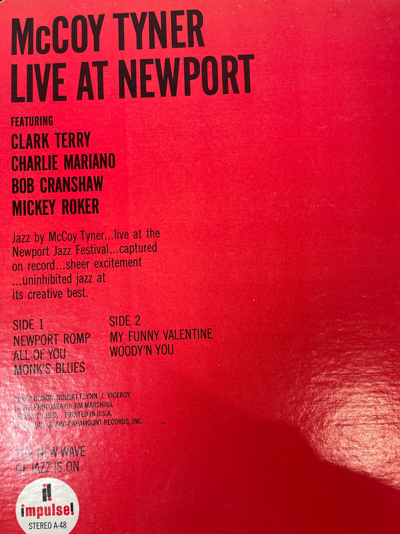 McCoy Tyner, Live at Newport, Impulse, Stéréo A-48, Fabriqué aux États-Unis