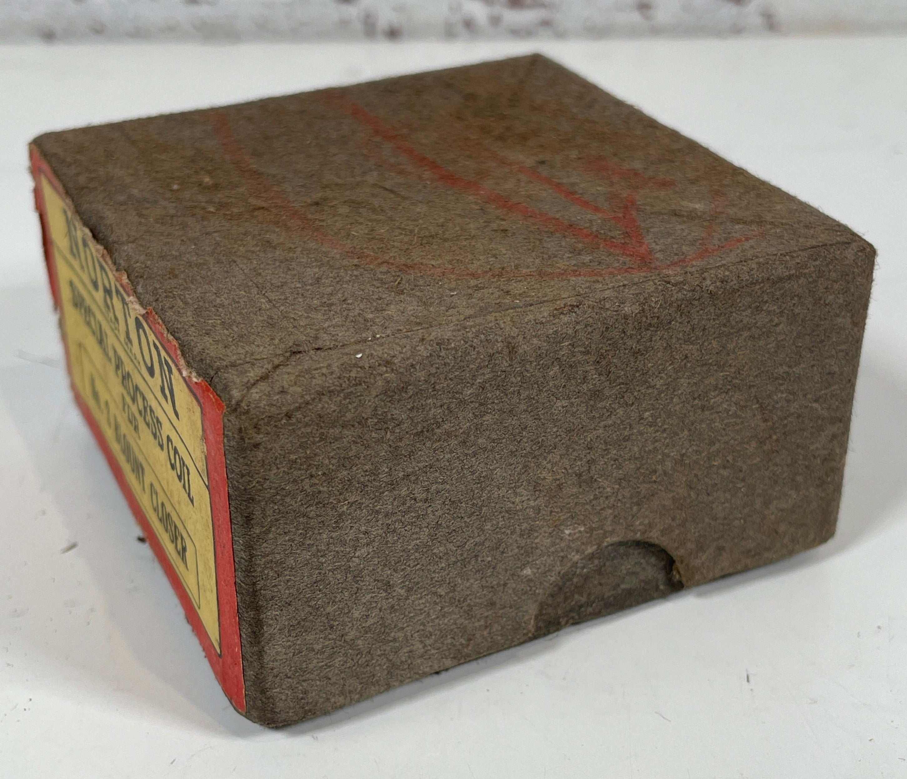 Box Only Vintage Cardboard Norton , Coil Process.  Firm Box