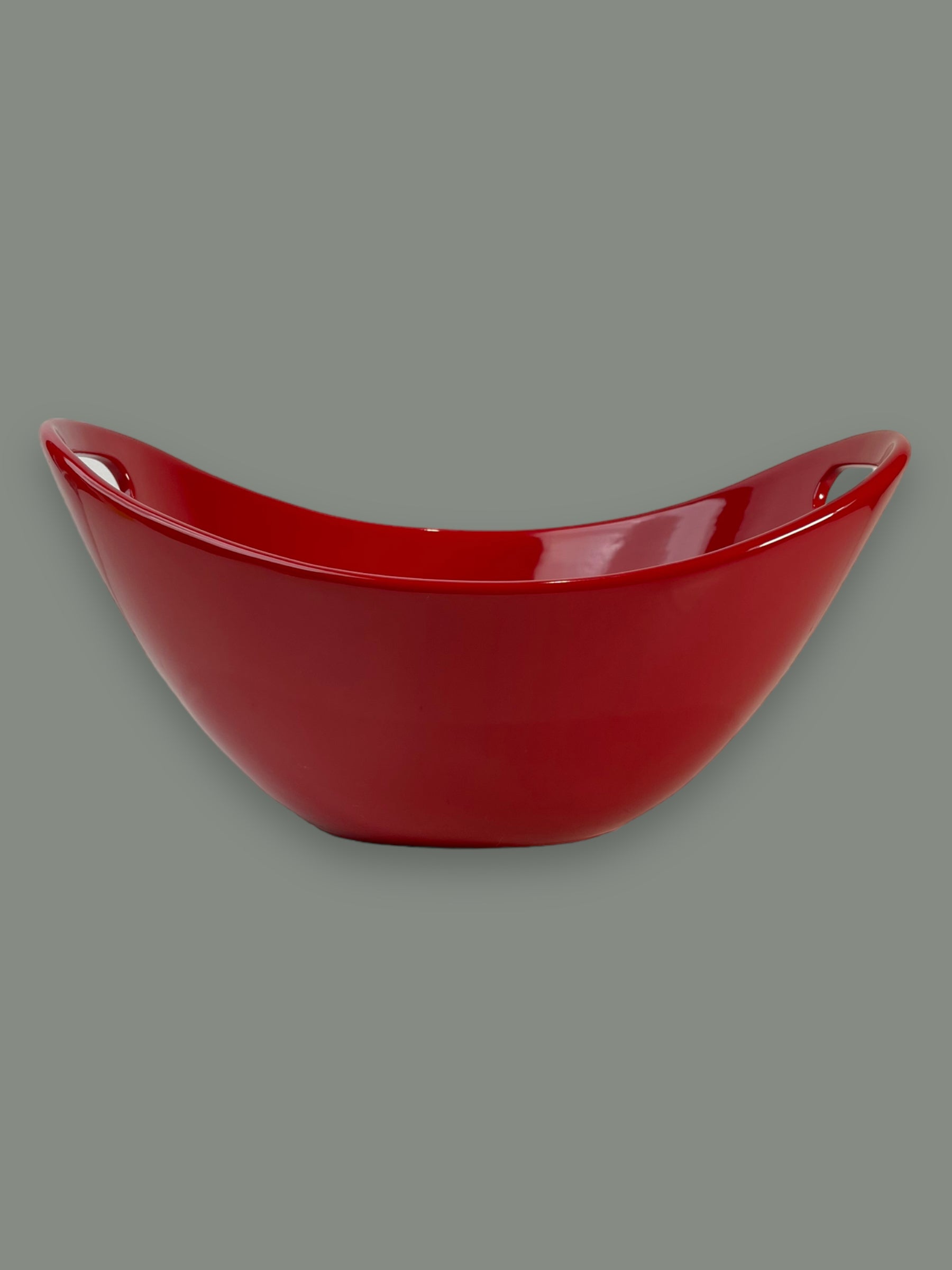 Rachael Ray Serveware 15" Salad Bowl in vibrant red.