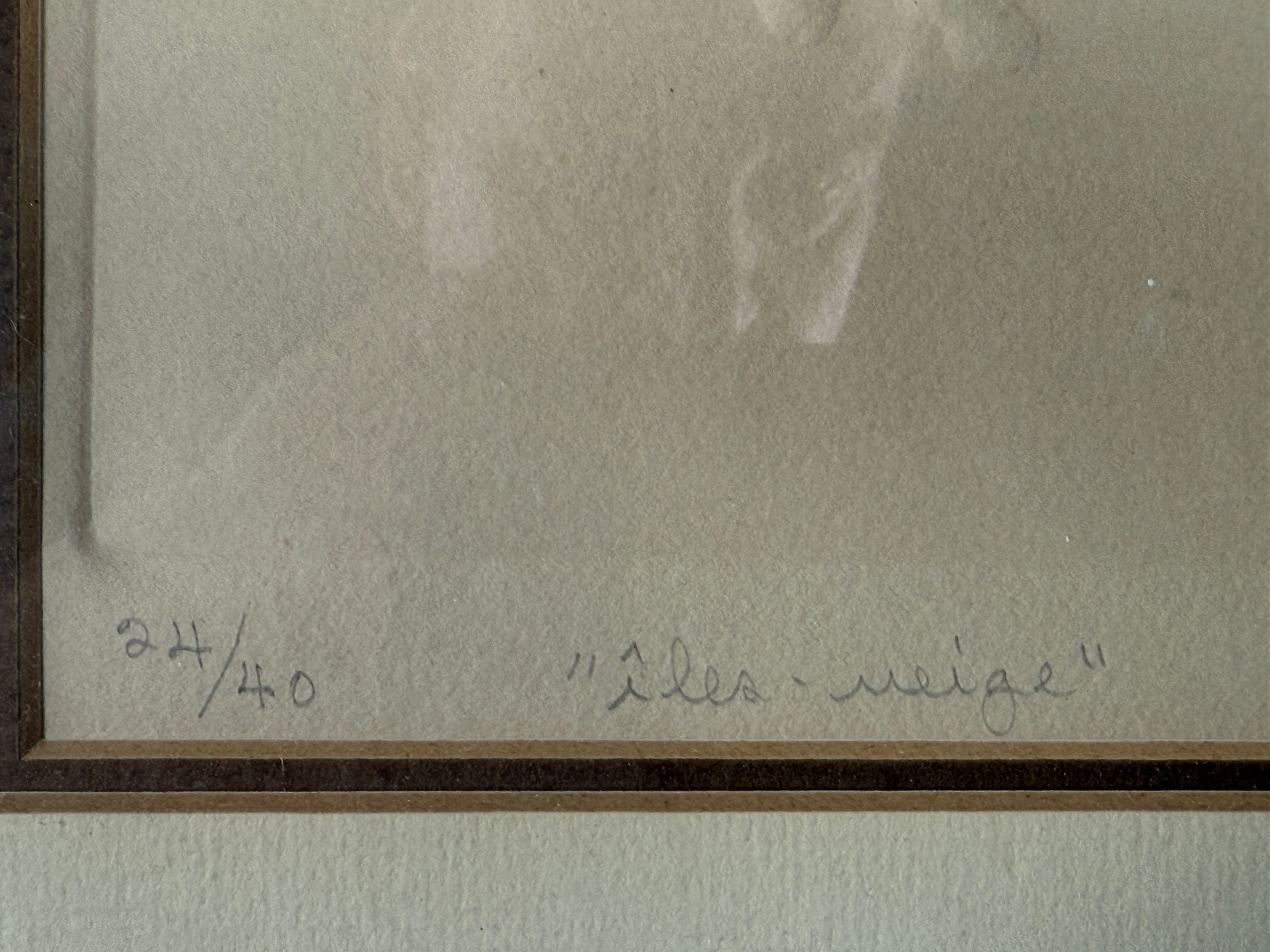 Claude Tousignant – « Îles-neige » 1975 Estampe en relief – Édition limitée