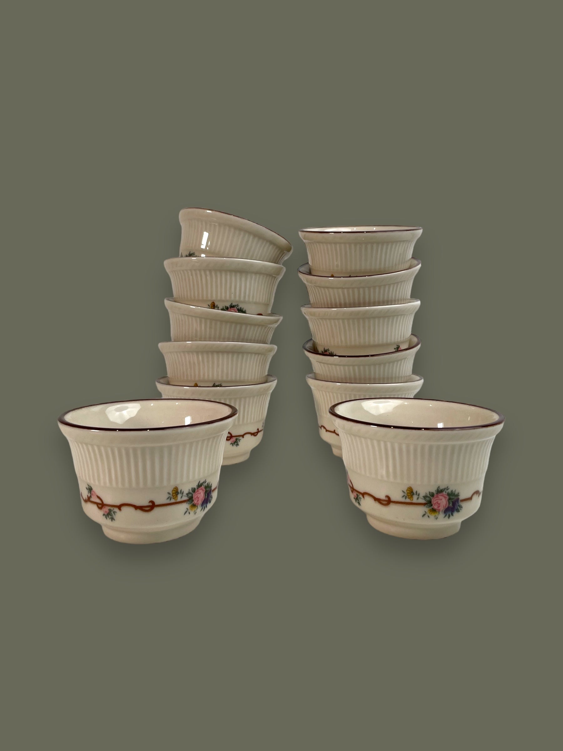 Set of 4 Shenango China Custard Cups