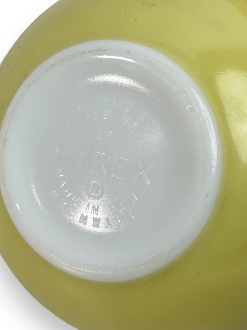 Vintage Pyrex Yellow Lime Nesting Mixing Bowl