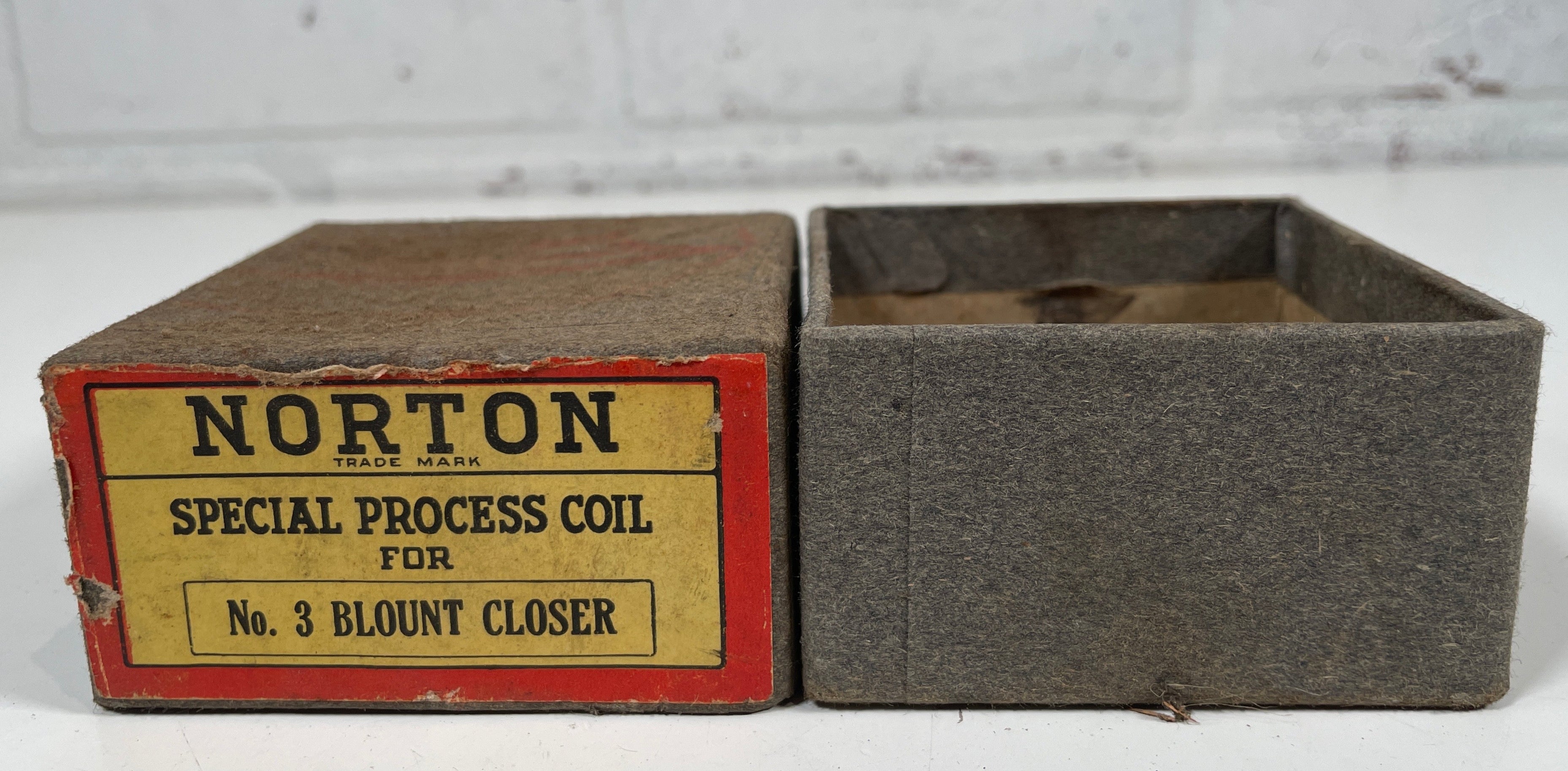 Box Only Vintage Cardboard Norton , Coil Process.  Firm Box