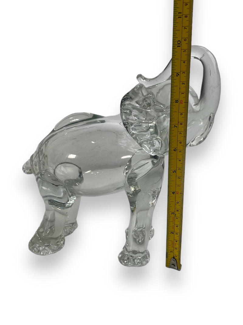 Sculpture d'Éléphant en Verre d'Art Murano Vintage de 10"