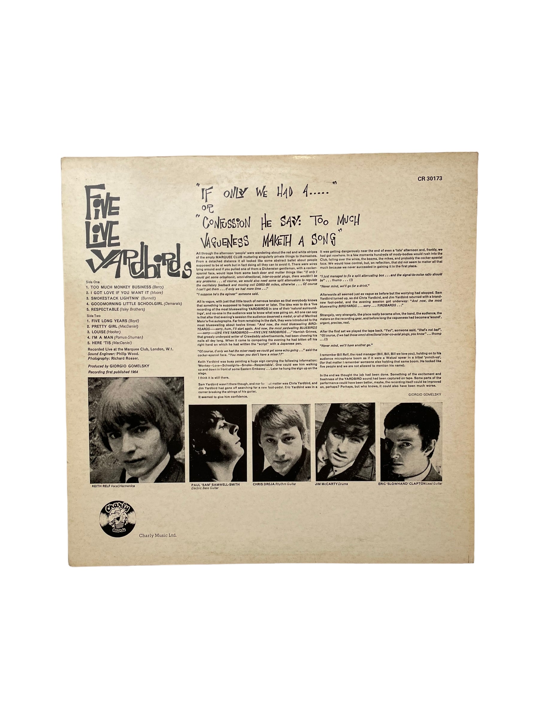 Yardbirds "Five Live Yardbirds" - Used Vinyl