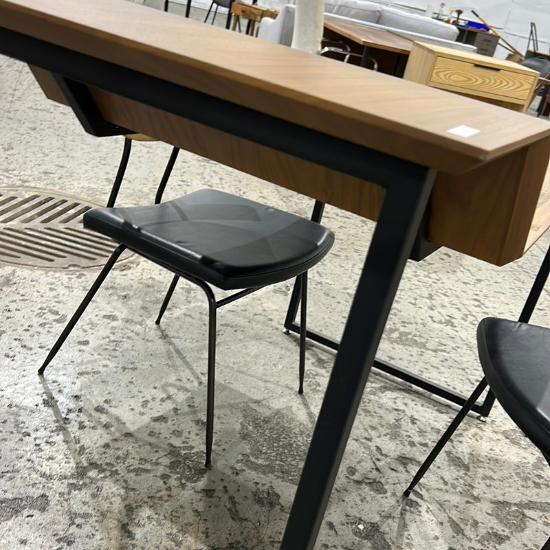 Walnut Veneer 2 Tiered Desk