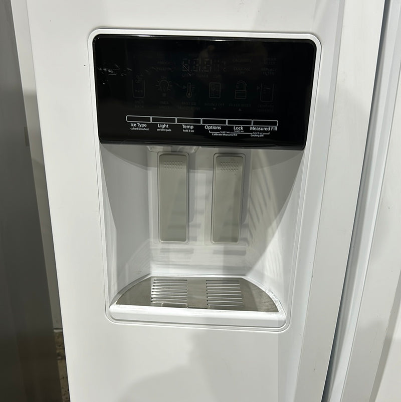 Whirlpool 36 pouces W 21 cu. Réfrigérateur côte à côte de 3 pi3 en blanc, profondeur de comptoir