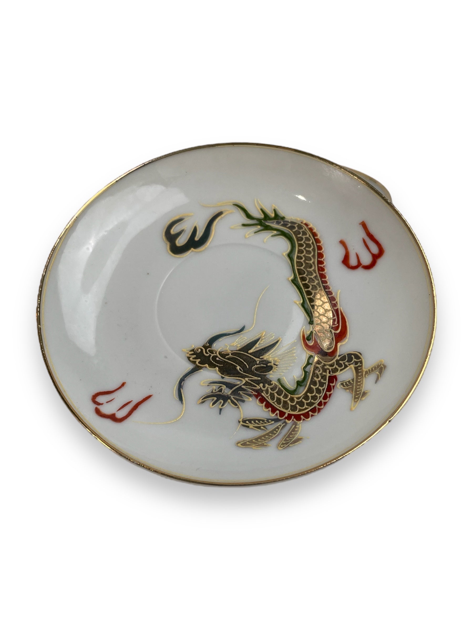 Ensemble de thé en porcelaine fine Kane Sho à motif de dragon en relief