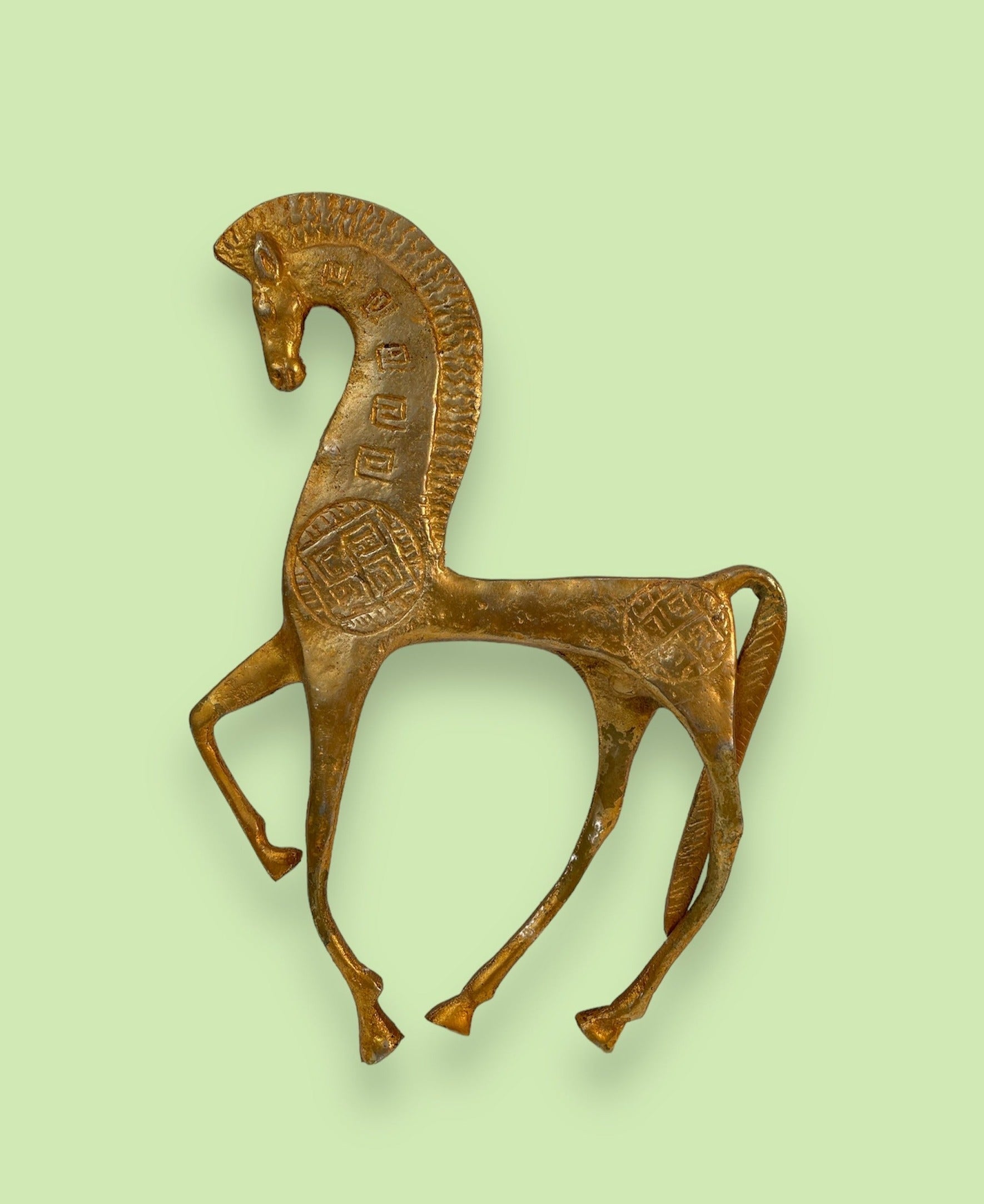 Mid-Century Modern Frederick Weinberg cheval en laiton