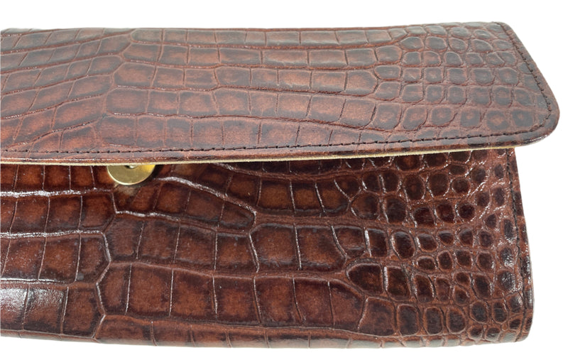 Collectible Veari Crocodile Skin, Clutch Purse