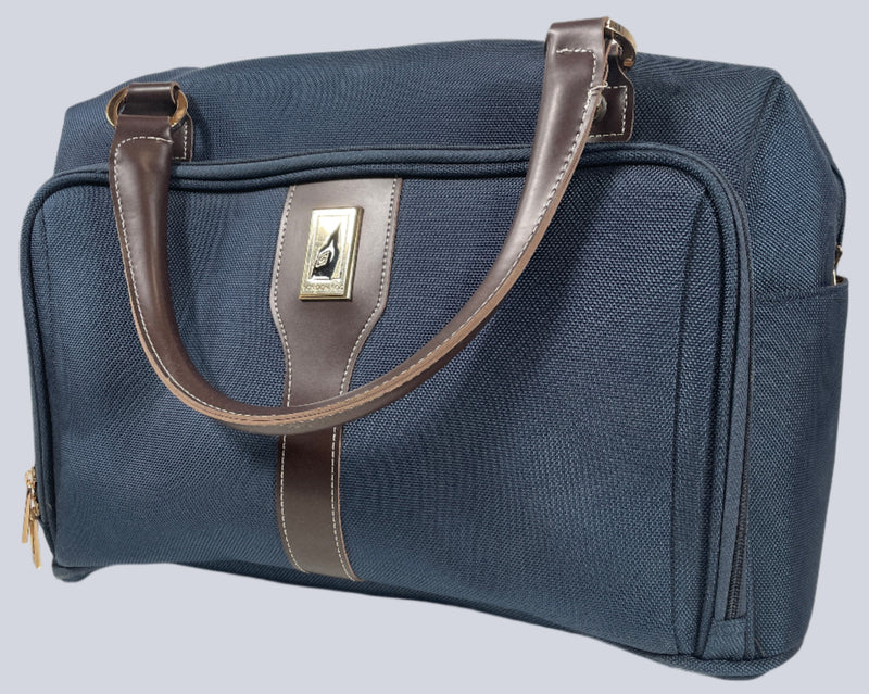 London Fog, Sac de cabine de luxe Westminster 17 pouces, bleu marine