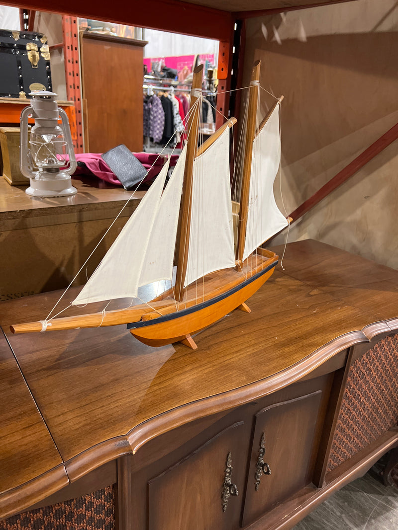 Beautiful miniature sailboat