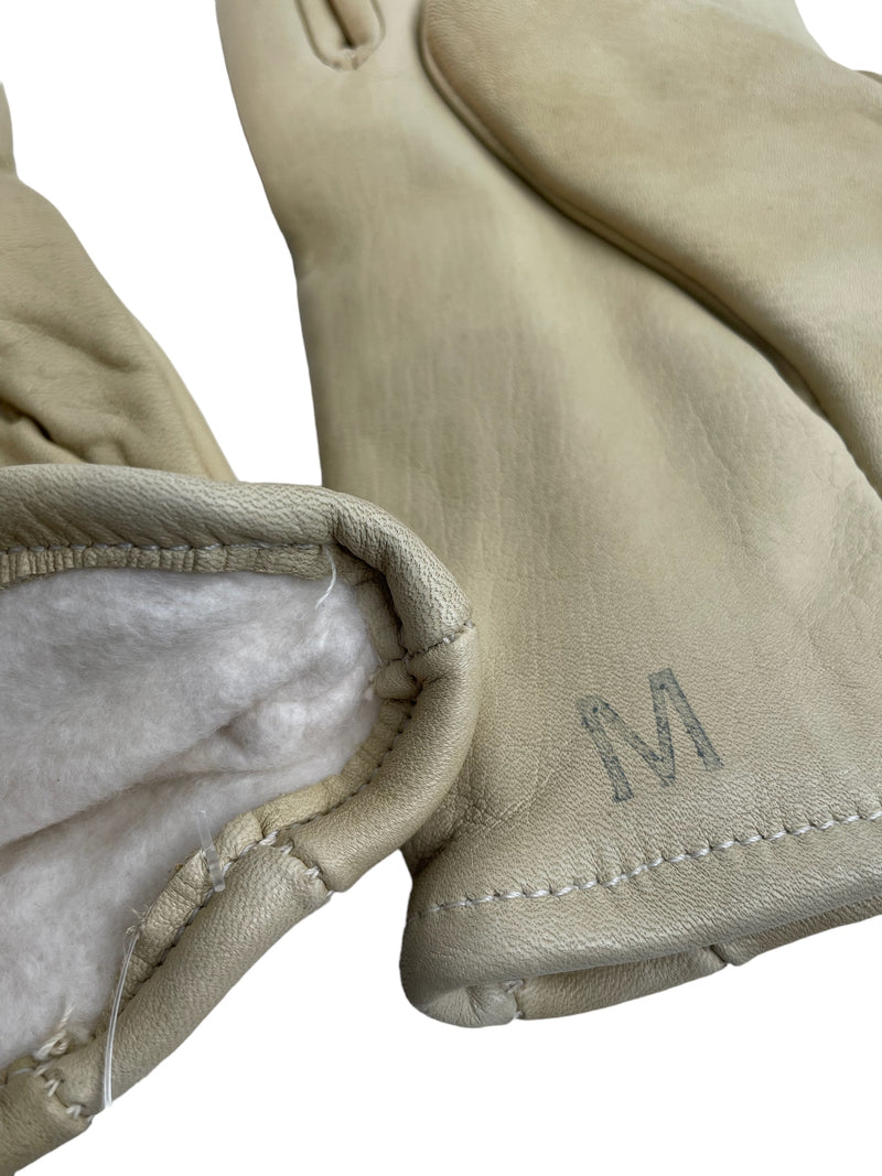 Paire exquise de Gants en Cuir de Kangourou de couleur beige