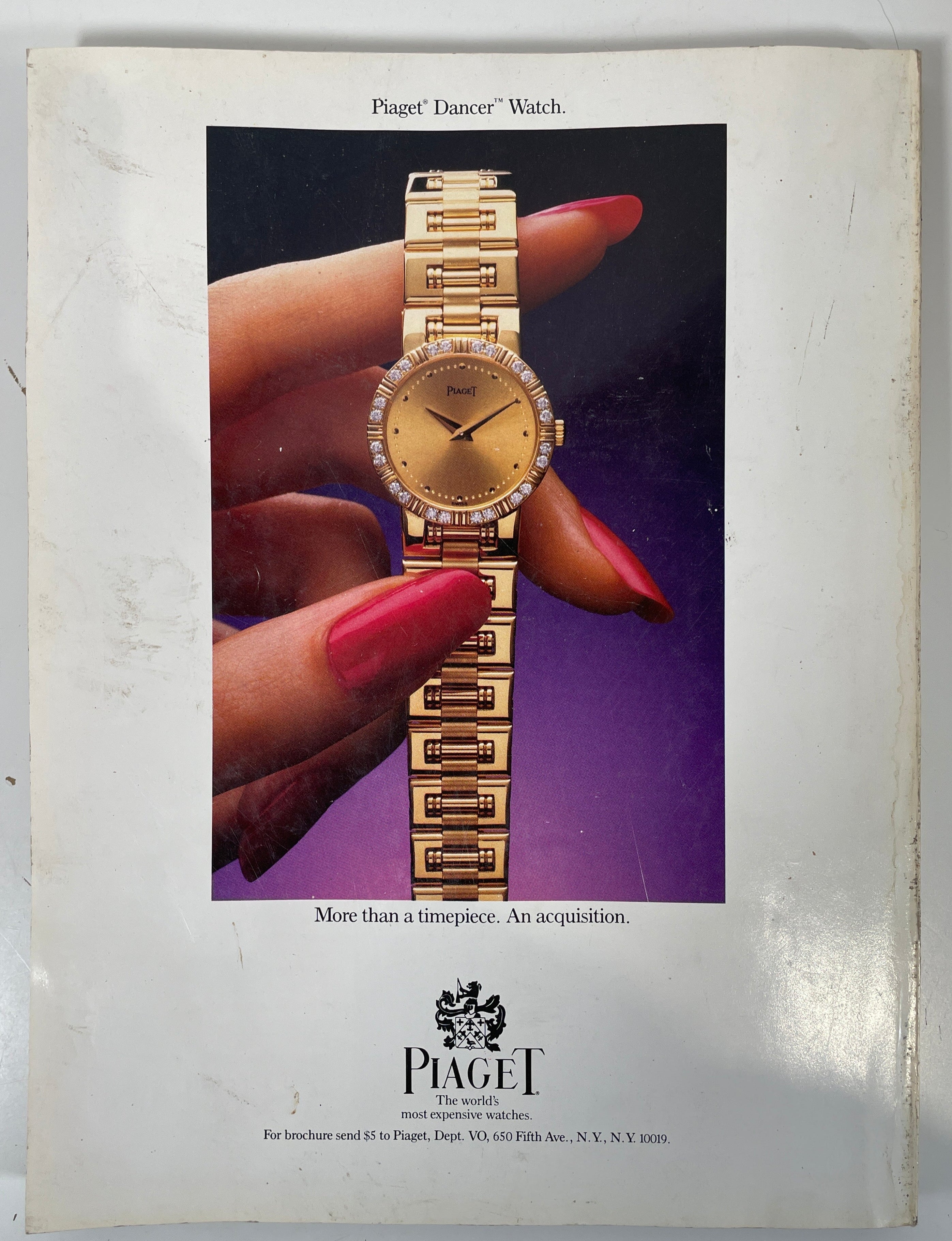 Vogue Vintage Août 1989 Tatjana Patitz- Top Model