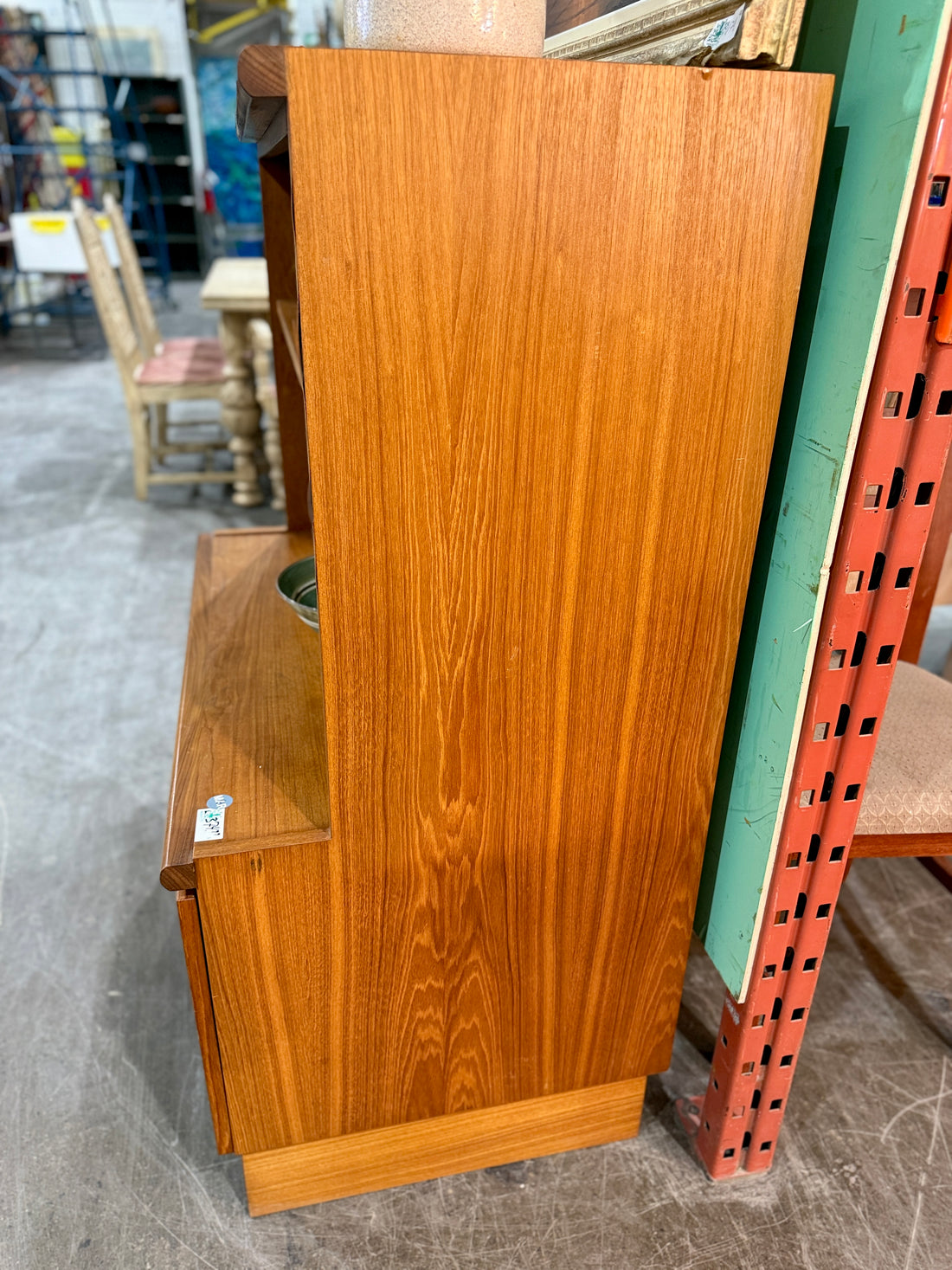 Mid Century Teak Media Cabinet, Scandinavian Style Storage Unit.