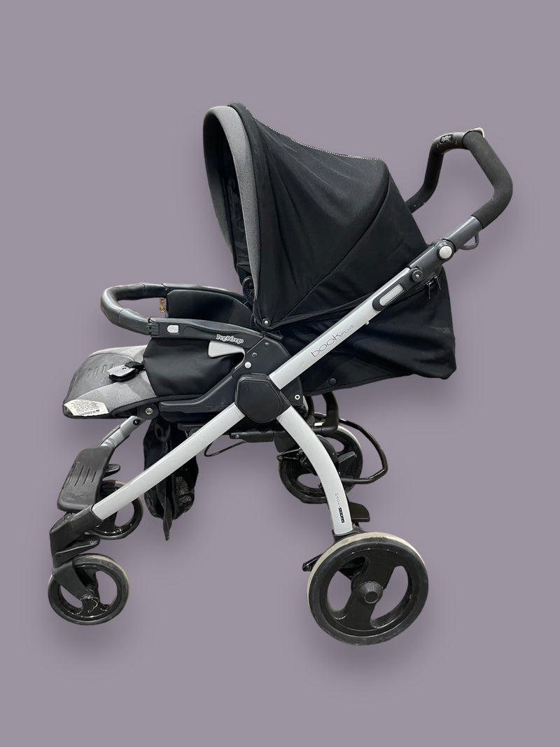 Peg Perego Book Plus Stroller in Stone-Black/Grey