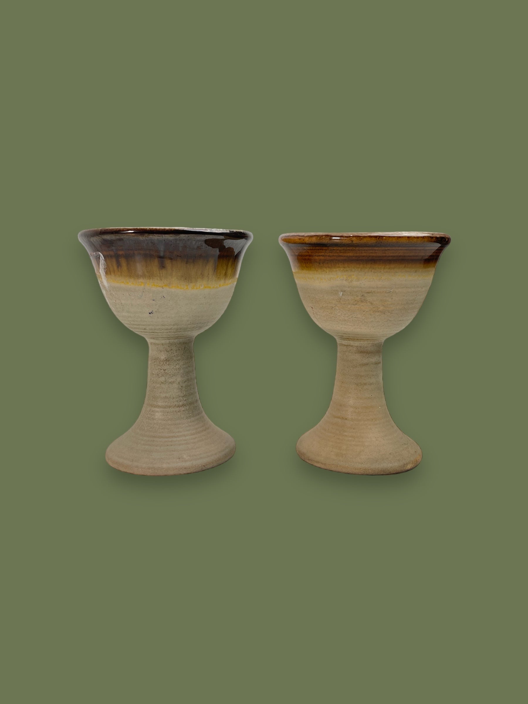 Set of 2 Beauce Pottery Goblets