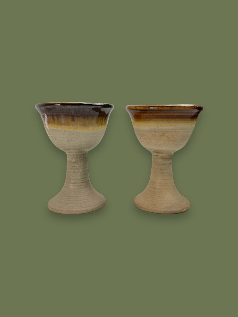 Set of 2 Beauce Pottery Goblets