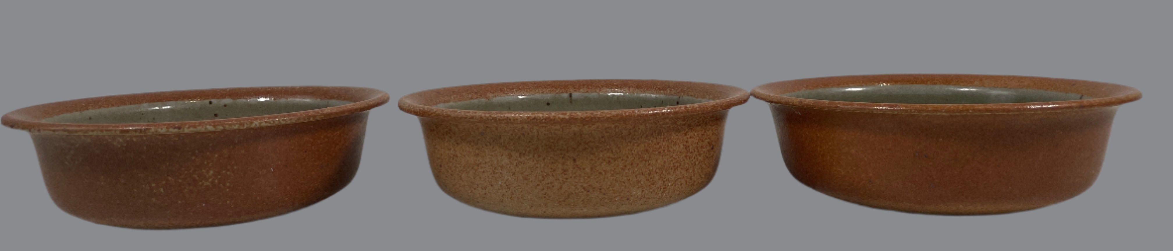 Vintage Sial Stoneware. Pottery Designer Canada. Small Bowls- Set of 3